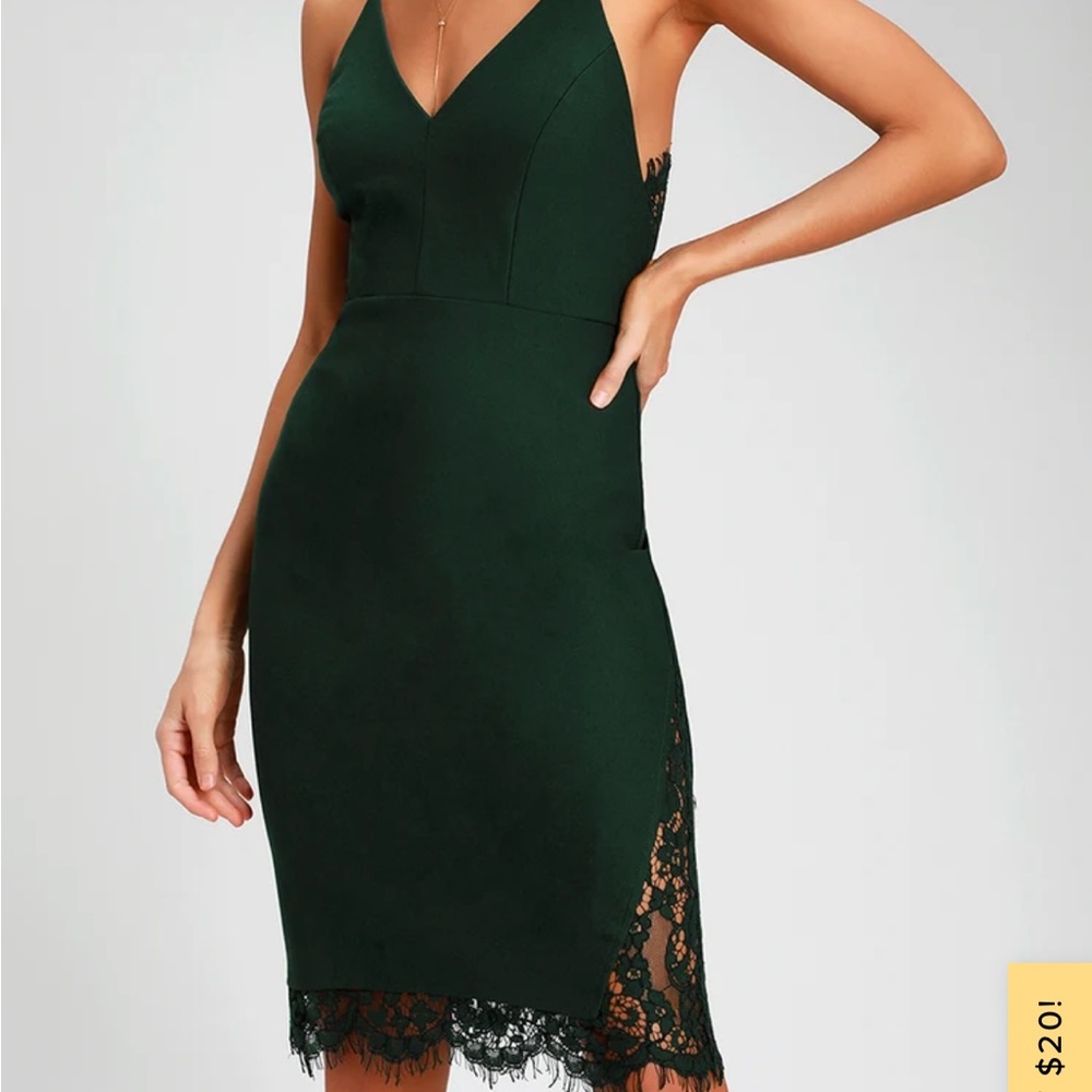Only want you cutest green lace dress